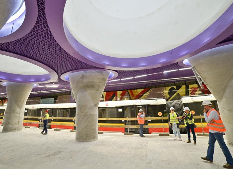 фото станции варшавского метро перед открытием